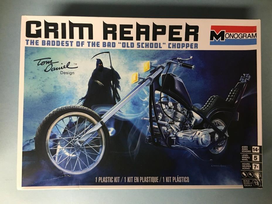 Monogram Grim Reaper 1/8 Scale Chopper, Sealed Inside, FREE SHIPPING