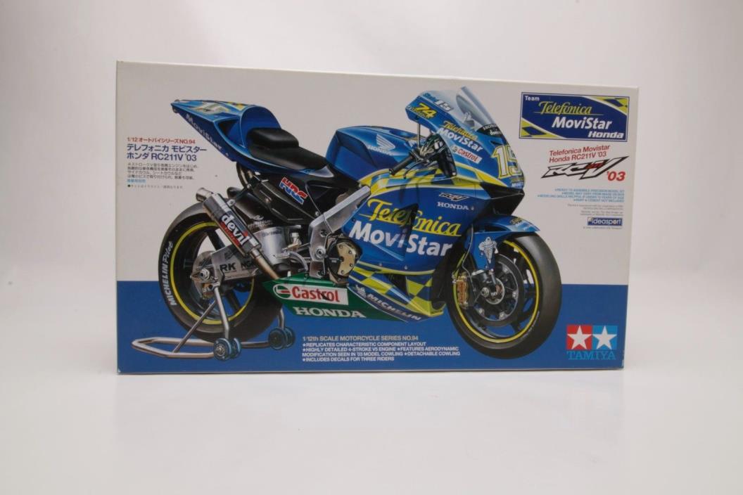 Tamiya 1/12 Scale MoviStar Honda RCV211 '03 Model Kit, Sealed Inside