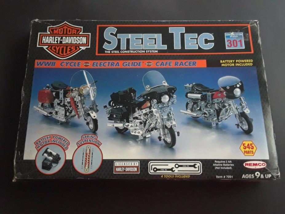 Steel Tec Harley Davidson Motorcycle Model Kit 7091 Incomplete