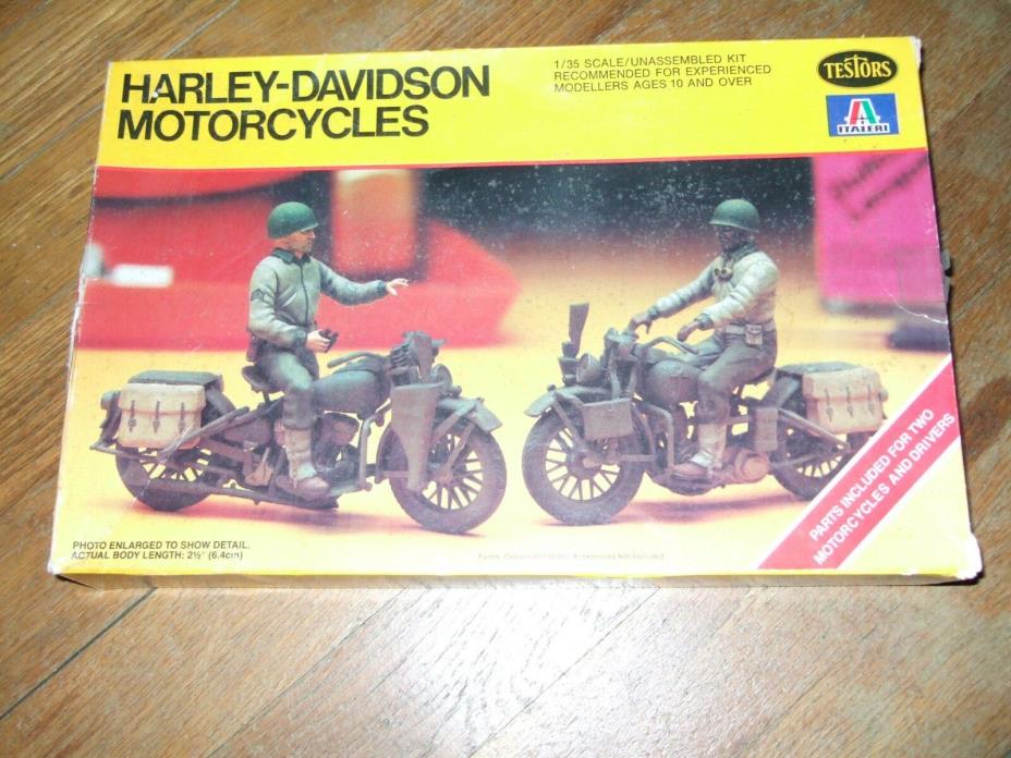 Testors Harley Davidson Army Motorcycles Unassembled #858