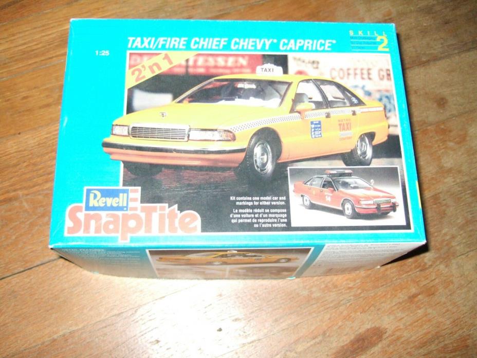 Revell Snaptite Taxi/Fire Chief Chevy Caprice Unassembled
