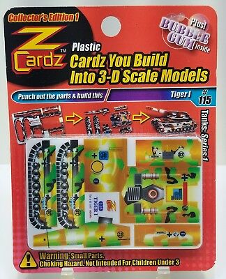 2001 Z Cardz Plastic 3-D Scale Models #115 Tiger 1 Series 1 Forest Cammo German