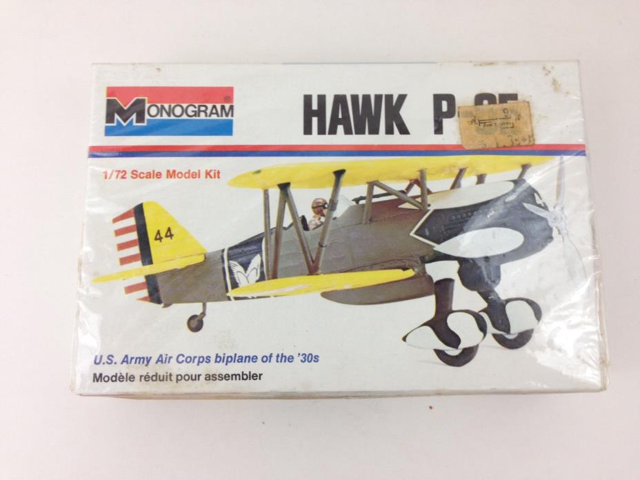 Vintage Monogram 1/72 #6794 HAWK P-6E Model Kit Aircraft Biplane Sealed 1979