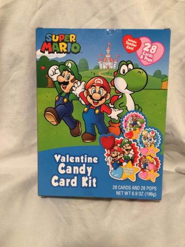 Super Mario Valentine's Candy Card Exchange Kit, 28 count