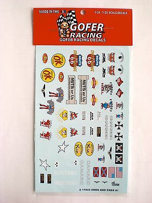 GOFER RACING DECALS #11022 ODDS AND ENDS #1 1/24-1/25 Model Decal Set MIP