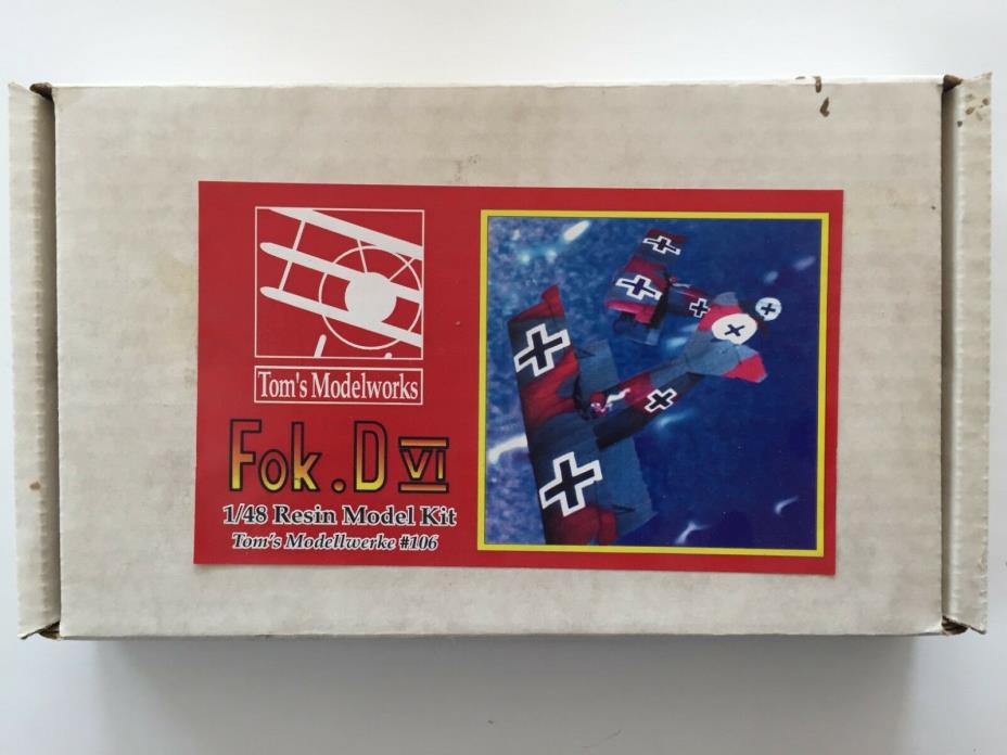 1/48 TOM'S MODELWORKS RESIN KIT OF A FOKKER D VI  WW1 GERMAN FIGHTER
