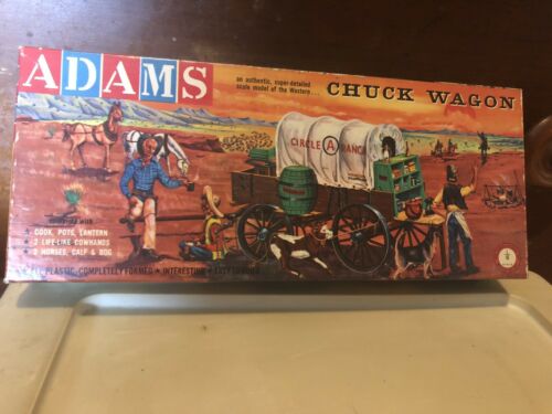 Adams Chuck Wagon Model Kit MIB Vintage sealed contents unbuilt 1958 K-235:88