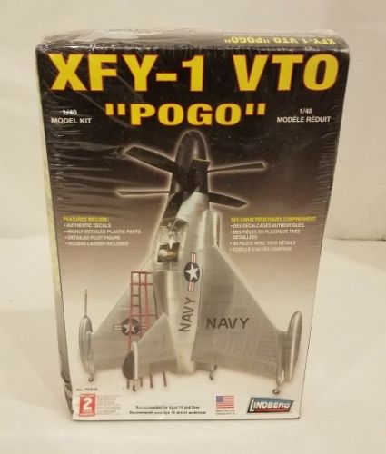 Lindberg 1:48 scale XFY-1 VTO Vertical Take Off Pogo Jet Model  *FACTORY SEALED*