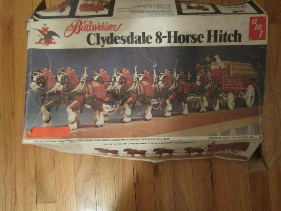 VINTAGE BUDWEISER CLYDESDALE 8-HORSE HITCH, 1/20 MODEL KIT #7702