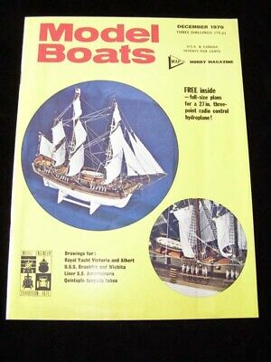 Model Boats December 1970 Hydroplane Plans Unused & Still Attached to Mag