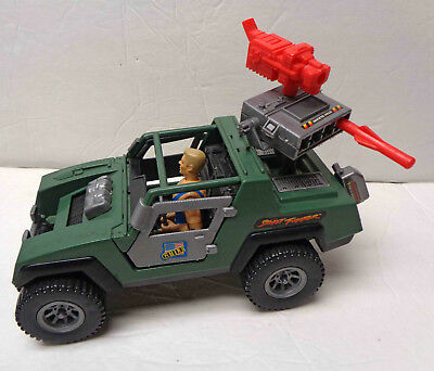 Vintage 1984 Hasbro Capcom Street Fighter Jeep with Action Figure & Missile!