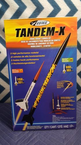 TANDEM-X Estes 1469 Launch Set Flying Model Rocket Kit Starter Rocketry