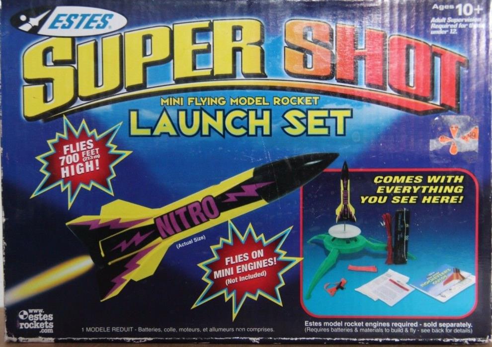 Estes Super Shot Mini Flying Model Rocket Launch Set #1485