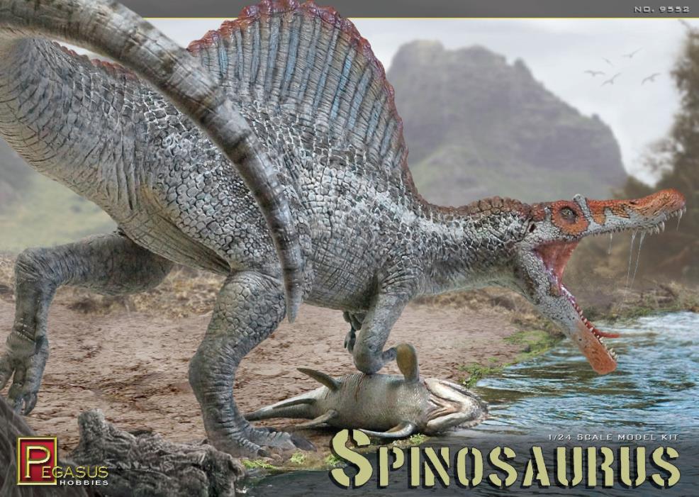 PEGASUS 9552 1:24 Spinosaurus Dinosaur Platic Model Kit NEW MIB FREE SHIP