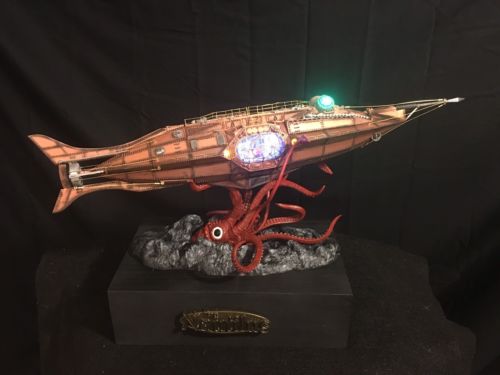 Pegasus 20,000 Leagues Under The Sea Nautilus Model - BUILT + LIGHTS - STEAMPUNK