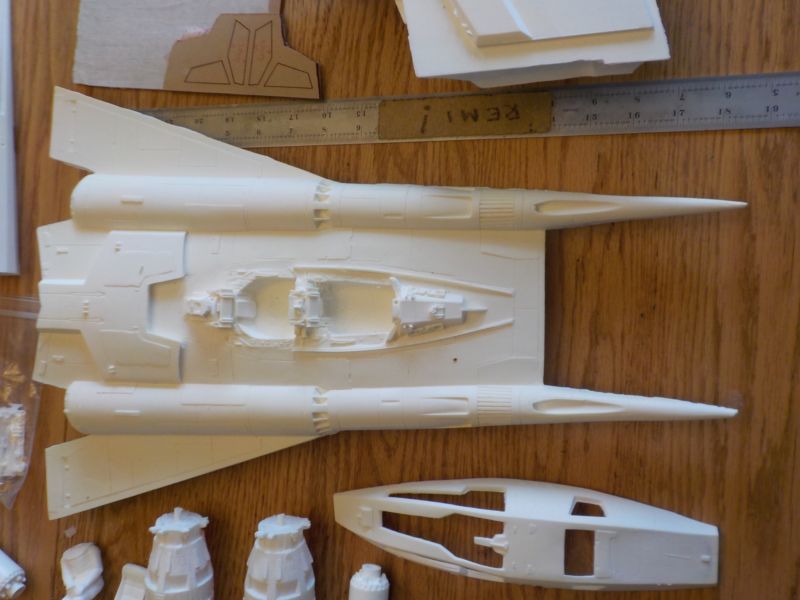 BUCK ROGERS STARFIGHTER & HAWKSHIP RESIN KITS COMPLETE UNASSEMBLED