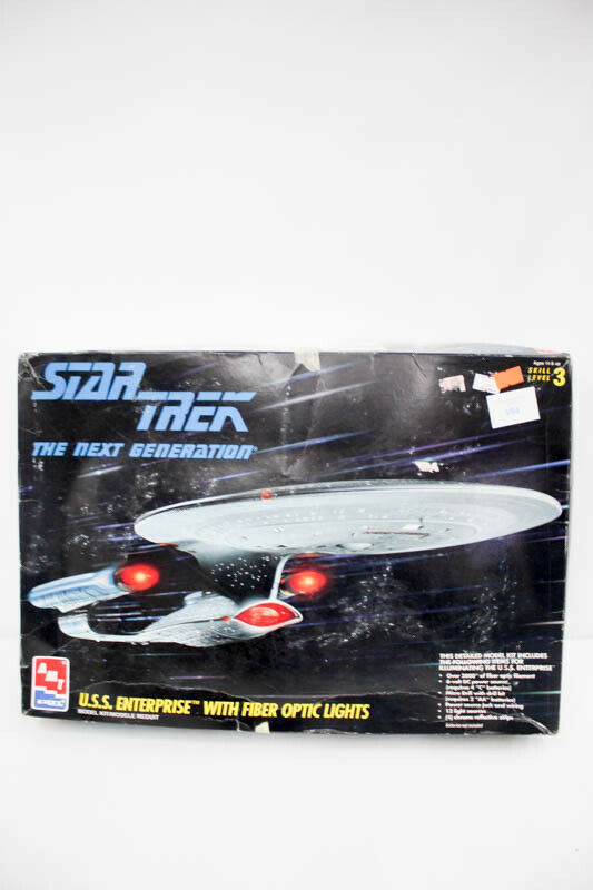 Star Trek The Next Generation USS Enterprise with fiber optic lights amt model