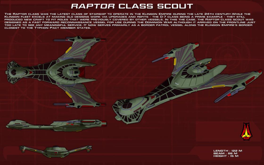 Klingon scout Raptor 2 , 1/1400 or 1/1000 scale star trek...resin