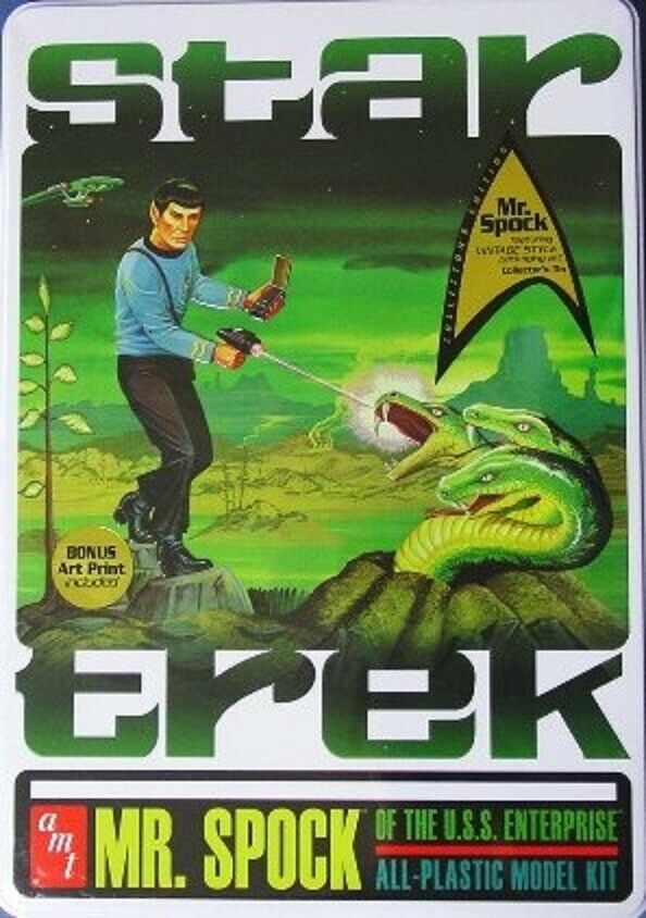 AMT 624 - STAR TREK - Mr. Spock Collector Tin - Plastic Model Kit FACTORY SEALED