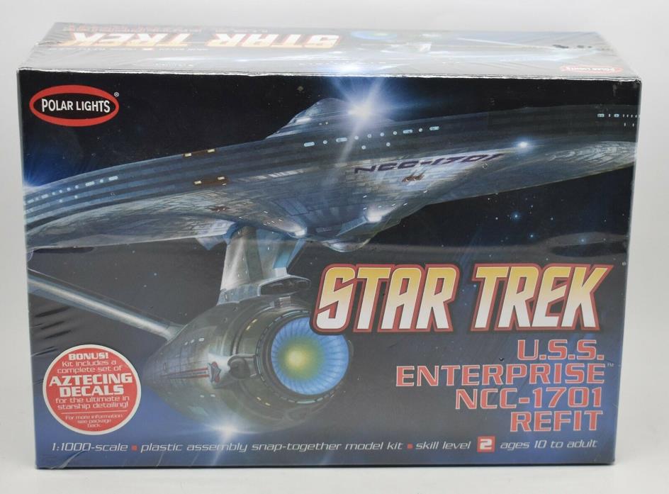 Polar Lights Star Trek USS Enterprise NCC-1701 Refit NEW Model Kit 1/1000