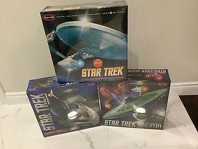 POLAR LIGHTS 1/350 STAR TREK USS ENTERPRISE'S MODEL KITS # 880, 808, & 902 F/S