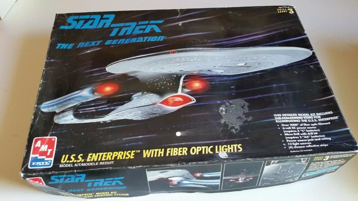 Star Trek AMT advanced model kits, three piece aniversary chrome/fiber optic set