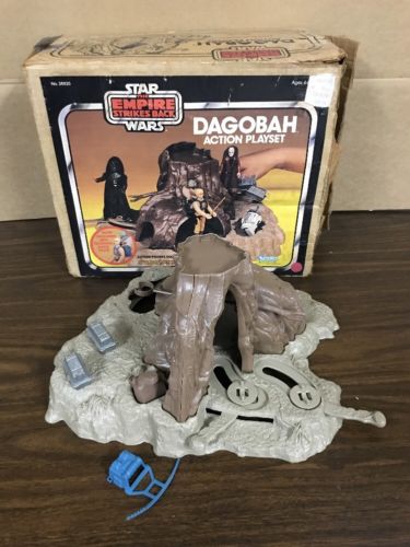 Vintage 1981 Empire Strikes Back Dagobah Action Pkayset W/ Box