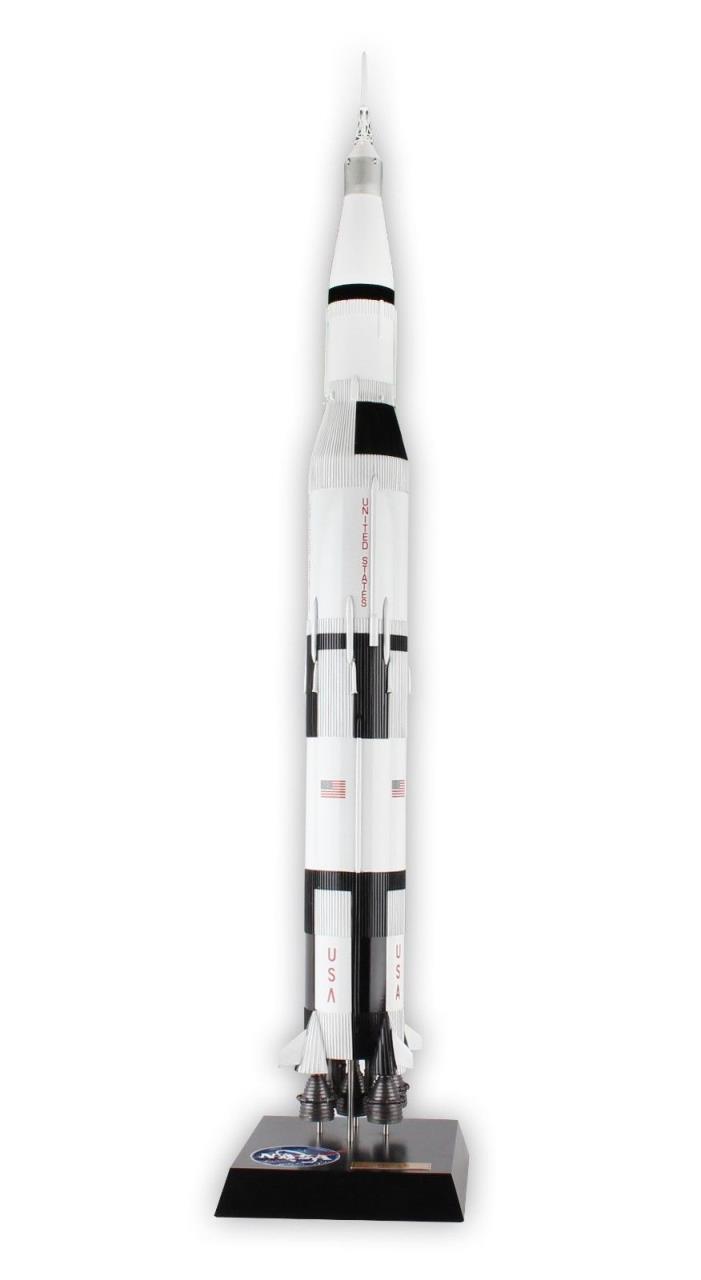 SATURN V - HUGE MODEL - 1/100 Scale Saturn V Rocket Model w/ NASA Logo on Stand