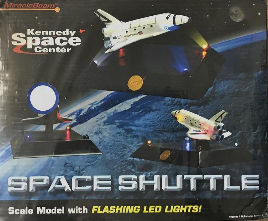 MiracleBeam Kennedy Space Center Space Shuttle Scale Model with Flashing LED's
