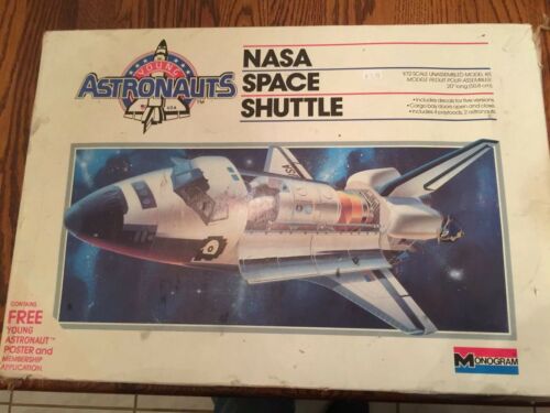 VINTAGE 1986 MONOGRAM NASA SPACE SHUTTLE YOUNG ASTRONAUTS MODEL KIT