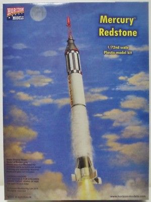 Horizon Models 2004 Mercury Redstone Rocket W/ Capsule plastic model kit 1/72