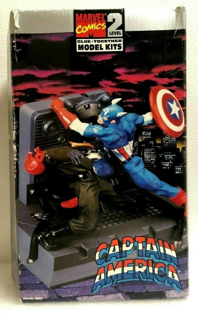 1998 Captain America Marvel Comics Level 2 Glue Together Model Kits - New