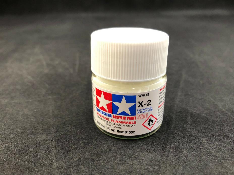 Tamiya Color X-2 White Acrylic Paint 10ml 81502 New Ships Free