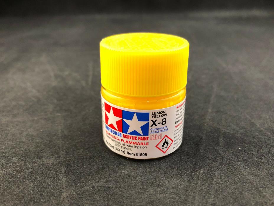 Tamiya Color X-8 Lemon Yellow Acrylic Paint 10ml 81508 New Ships Free