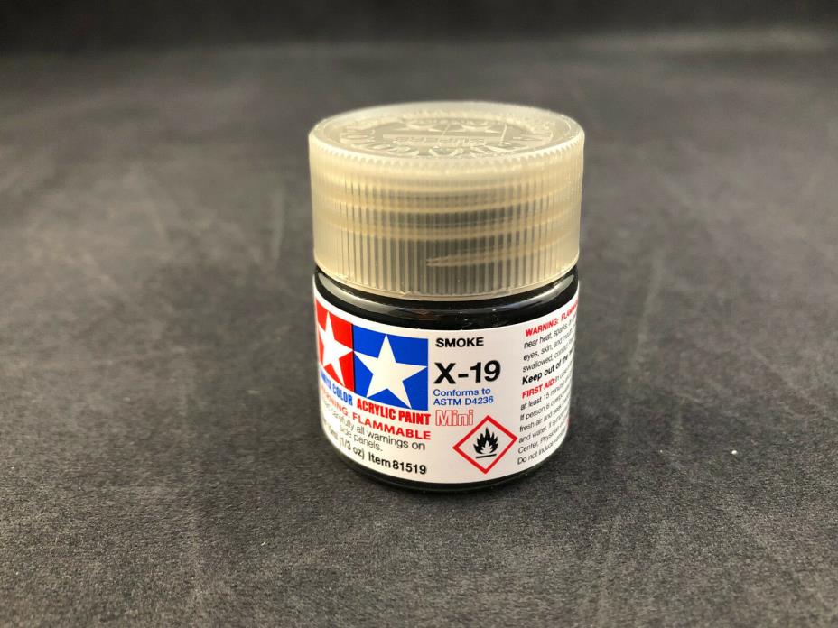 Tamiya Color X-19 Smoke Acrylic Paint 10ml 81519 New Ships Free