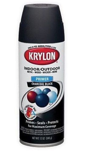 CASE OF 6 Krylon 12oz. All Purpose Black Primer - #1316