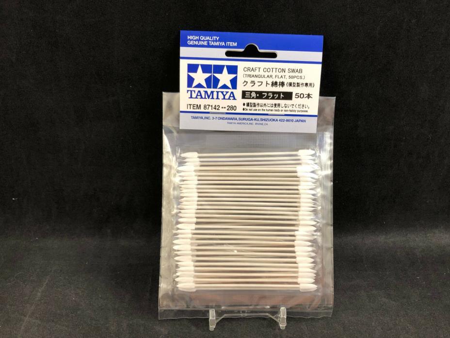 Tamiya Craft Cotton Swab 87142 (Triangular, Flat, 50 pcs)  New Ships Free