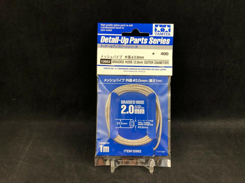 Tamiya Braided Hose (2.0mm Outer Diameter) 12662  Length 1m   New Ships Free