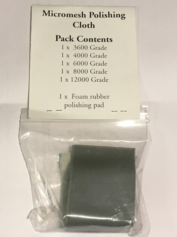 Alclad Lacquers Micromesh Polishing Cloth Set= 5 Grades Cloth+Foam Pad BRAND NEW
