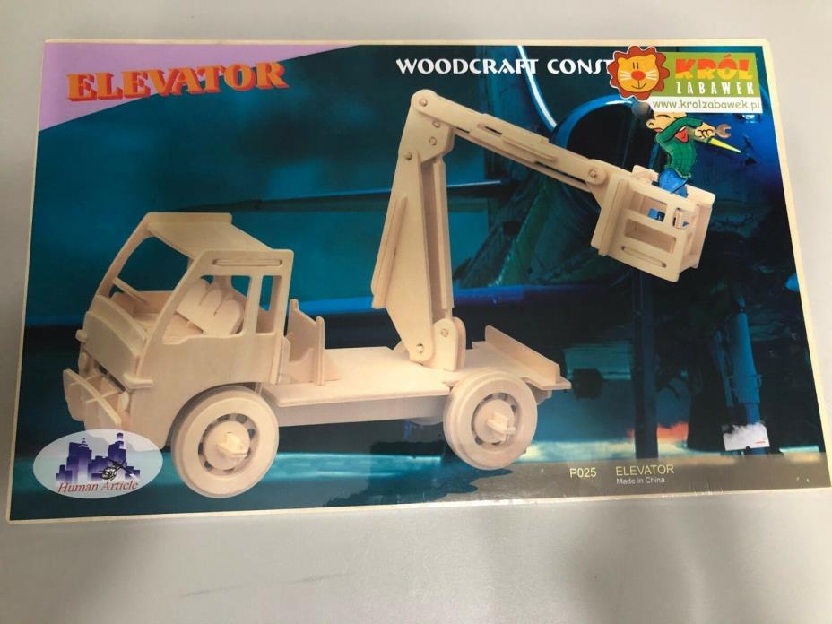 Woodcraft Construction Kit - Elevator PO25--3D Wooden Model to Construct