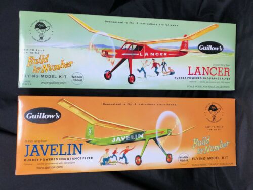 Guillow's Lancer Balsa Wood Flying Model Kit GUI-604 And Javelin Kit 603