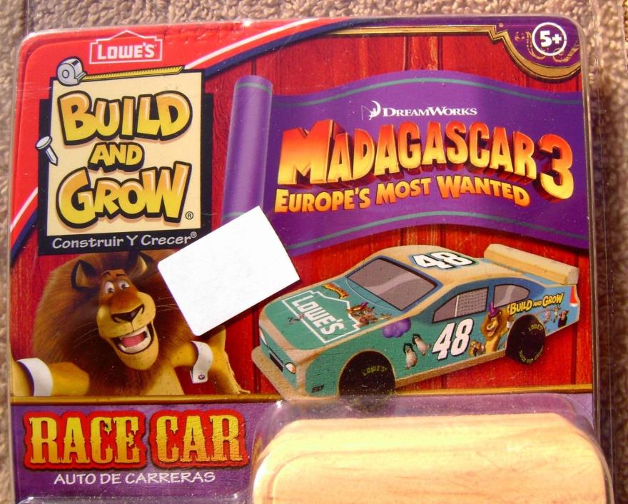 Jimmy Johnson #48 NASCAR Lowe's Build & Grow Racecar Kit (Madagascar 3)