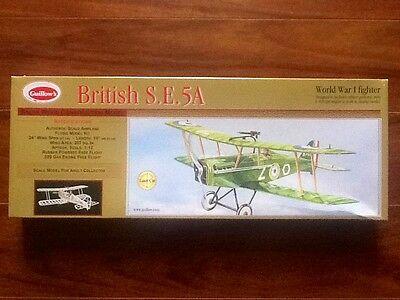 GUILLOW'S  WW I  BRITISH S.E.5A FLYING BALSA  AIRPLANE # 202 FACTORY SEALED