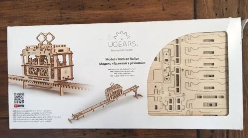 New UGEARS Tram on Rails Mechanical Wooden Model 3D Puzzle Series 70