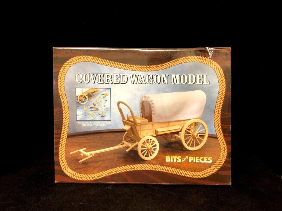 Vintage Wooden Covered Wagon Model By Bits And Pieces NIB