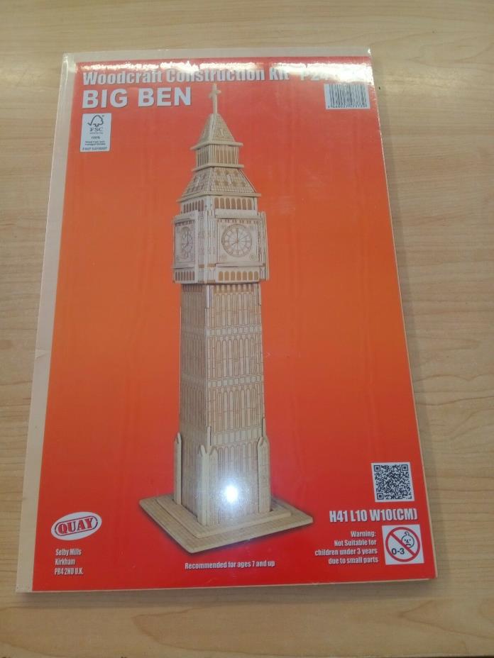 London's Big Ben Woodcraft Construction Kit - 3D Wooden Model Puzzle KIDS/ADULTS