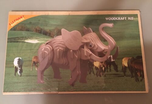 Elephant 3D Puzzle Woodcraft Kit Toy New /Sealed