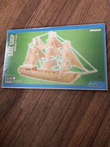 3D Wooden Sail Ship By Simply Fun New