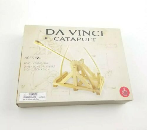 Thumbs Up Da Vinci Catapult Wood Model Kit New Sealed Working Fires Clay Balls