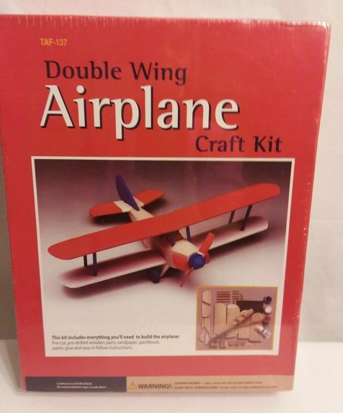 Airplane Craft Kit You Build Double Wing Plane Model TAF 137